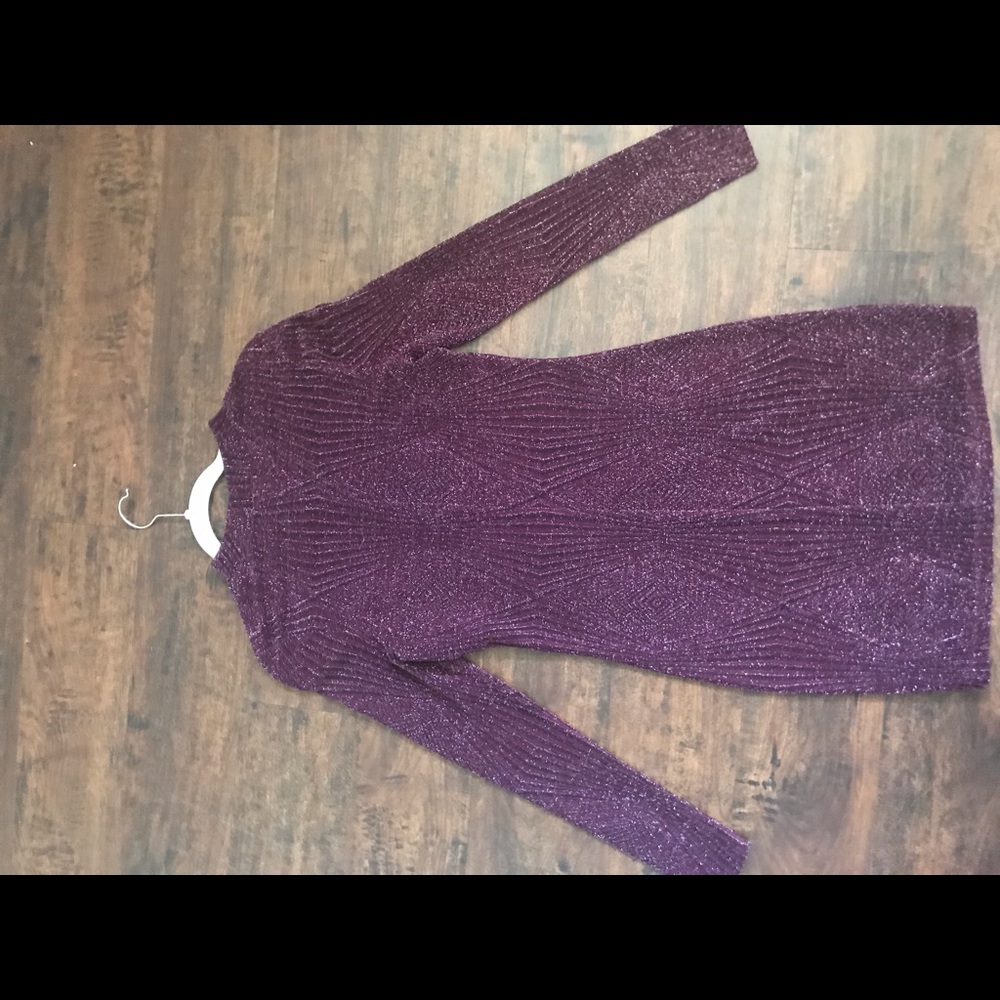 Sparkly maroon/burgundy long-sleeved dress